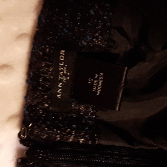 Ann Taylor Black and Blue Tweed Pencil Skirt - Picture 4 of 4